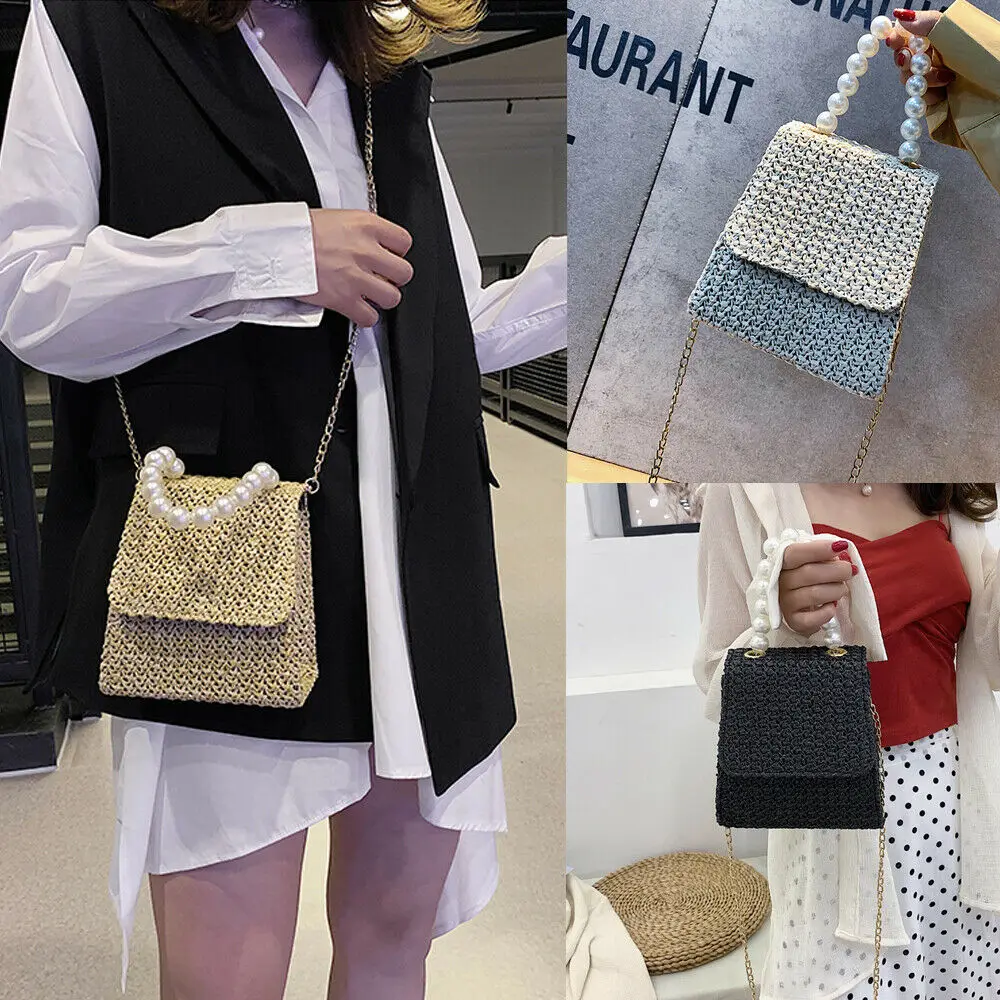 Новые стильные сумки для женщин летняя пляжная Плетеная соломенная сумка