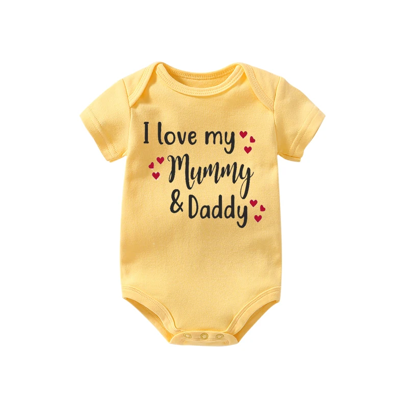 Culbutomind I love my Mommy and daddy/Забавный Цельный боди для малышей топ размер подарок