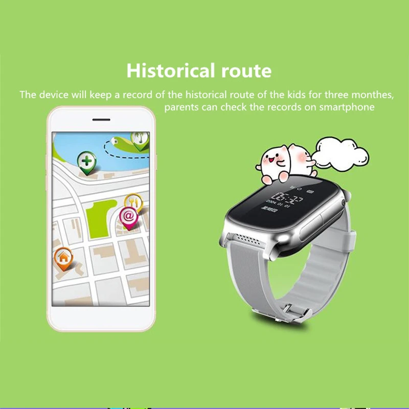 Смарт часы T58 с OLED экраном GPS WIFI трекер локатор защита от потери для детей старшего
