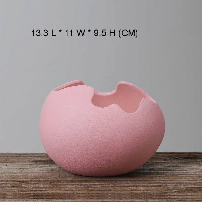Pink 4 YeFine Креативный дизайн яиц водная посадка цветочный горшок декоративный офисный горшок для садового растения Гидропоника большой горшок для цветов - Цвет: Pink 4