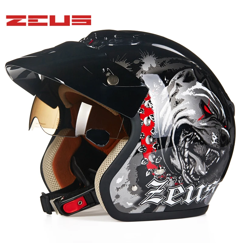 Ретро Cruiser Moto rcycle шлем Chopper 3/4 с открытым лицом винтажный 381Z Casque Casco moto cicleta Capacete