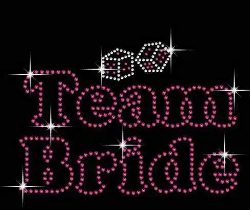 2 шт./лот Команда Невесты Стразы с кристаллами помощью утюга дизайнерские