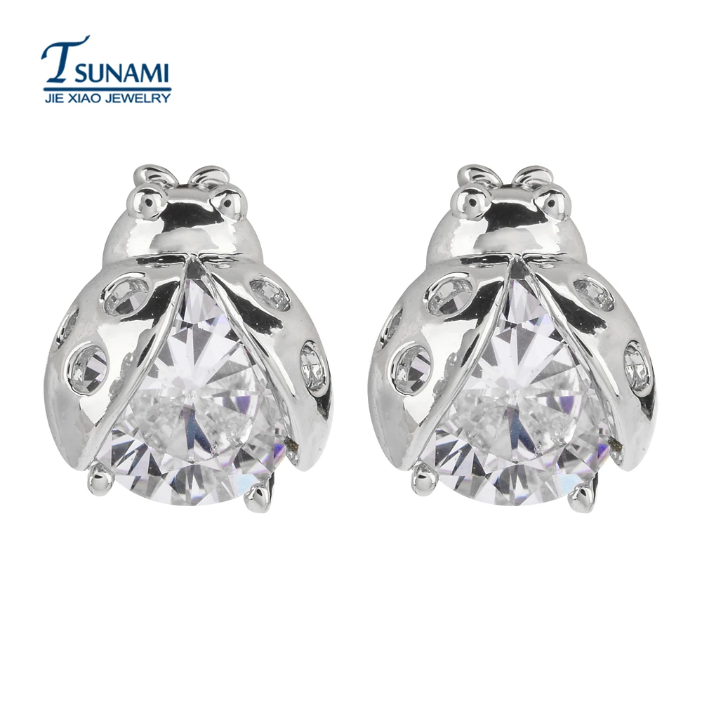 2018 новые модные насекомых 7 звезд Божья коровка Циркон уха ногтей Высокое