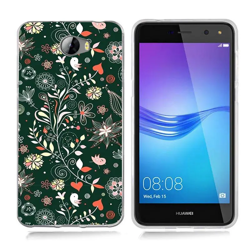 Окрашенный Мягкий силиконовый чехол для телефона из ТПУ Huawei P9 Lite/P8 Lite/P10 Lite Y5 ii Y5ii