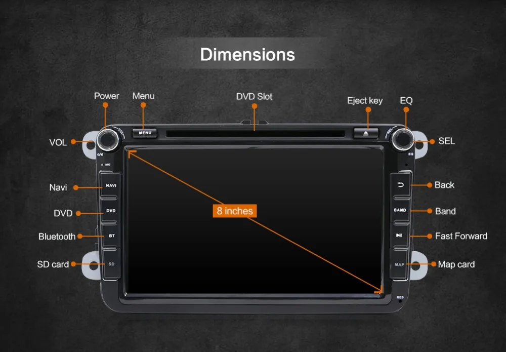 Автомобильный DVD gps 2 Din Android 9,0 octa 8 ядерный для Volkswagen Skoda/Seat/Passat/b7/POLO/GOLF5 6/Caddy wifi BT 3g/4G NET RDS Автомагнитола