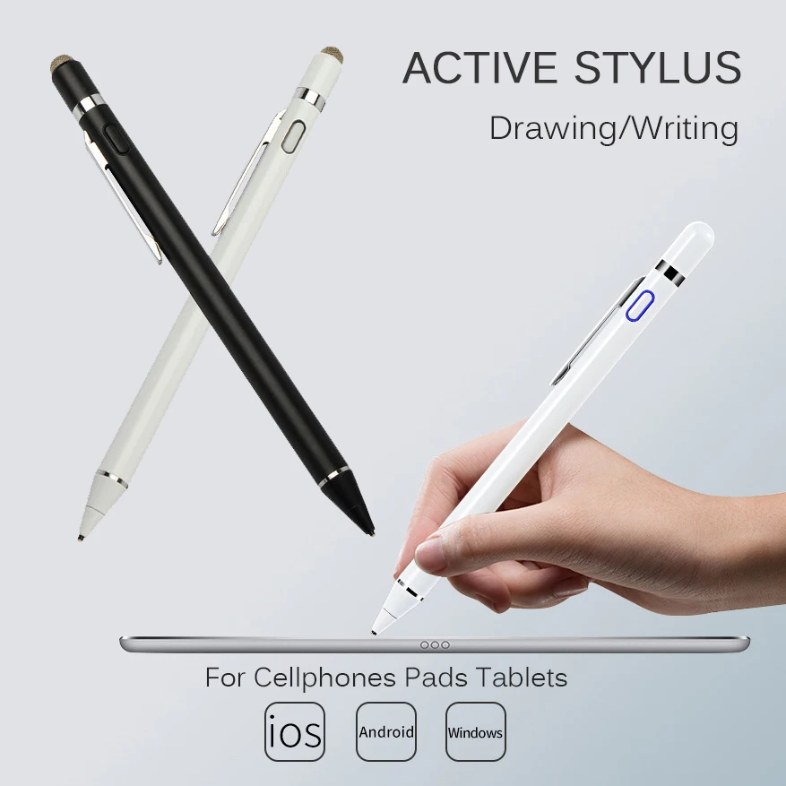 Активный стилус для планшета, стилус для телефона, стилус для iPad 12,9 Pro 11 Pro 10,5 Pro9.7 Mini 5/4, карандаш для сенсорного экрана, для iPad, рисования