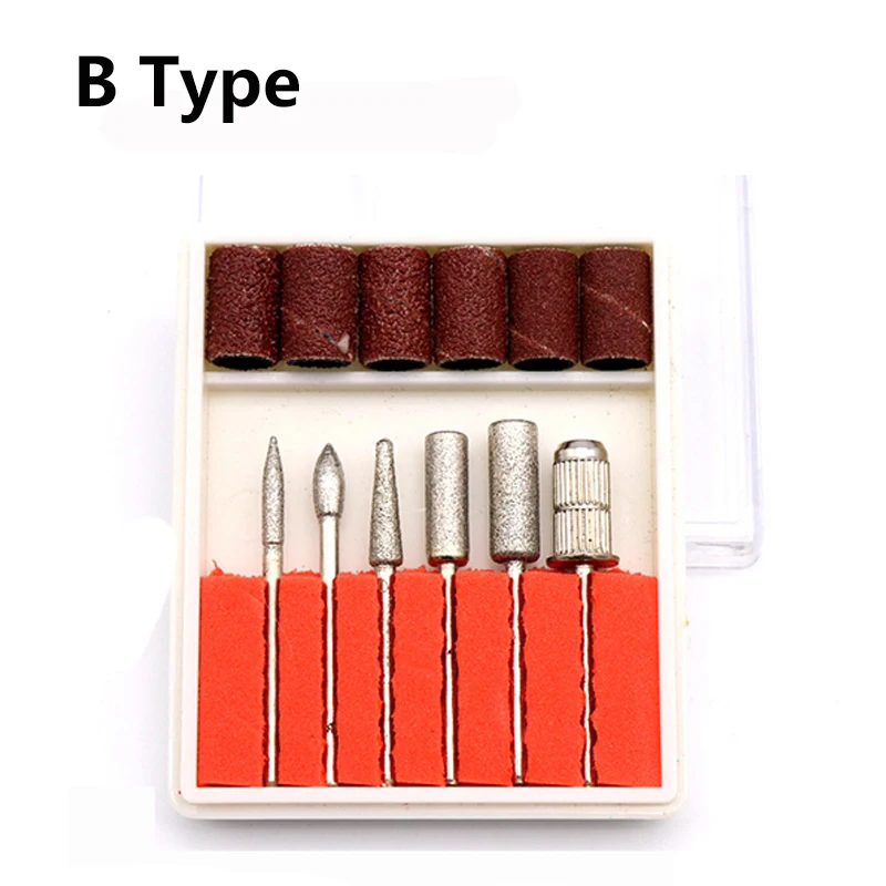 6 шт. металлическая Шлифовальная головка + наждачные шлифовальные ленты с