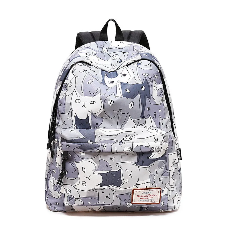 Small Известный бренд, женские водонепроницаемые Рюкзаки с рисунком кота, школьные сумки для девочек, детские дорожные сумки, школьная сумка, горячая Распродажа - Цвет: Small