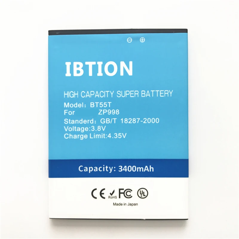 Ibtion 3400 мА/ч BT55T Батарея BT55S Аккумулятор для смартфонов ZOPO 999 998 9530 9520 3X ZP998 ZP999 ZP3X ZP9520