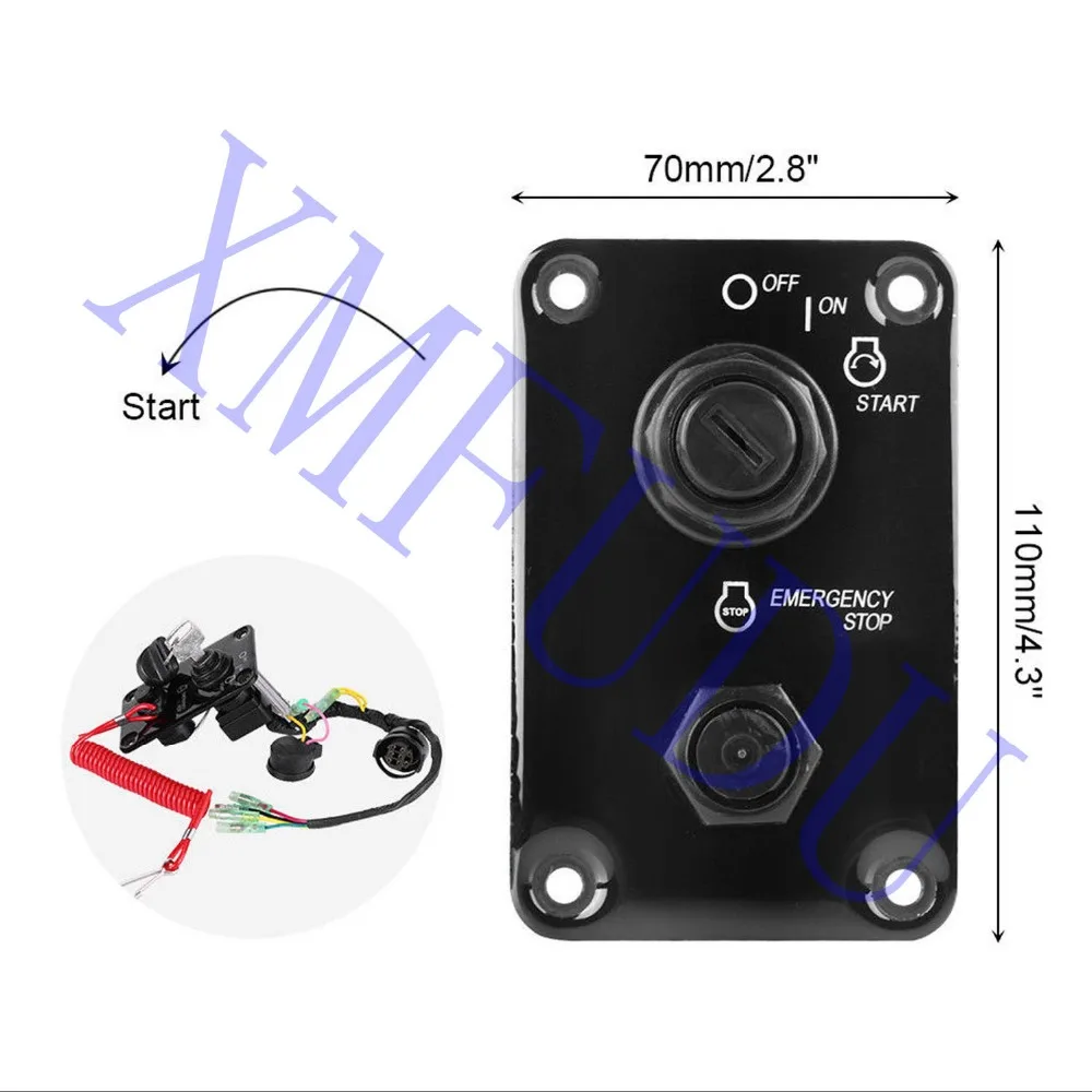 12V подвесной одномоторный ключ переключатель панель в сборе для Yamaha подвесной яхты 704-82570-12-00 704-82570-11-00 704-82570-08-00
