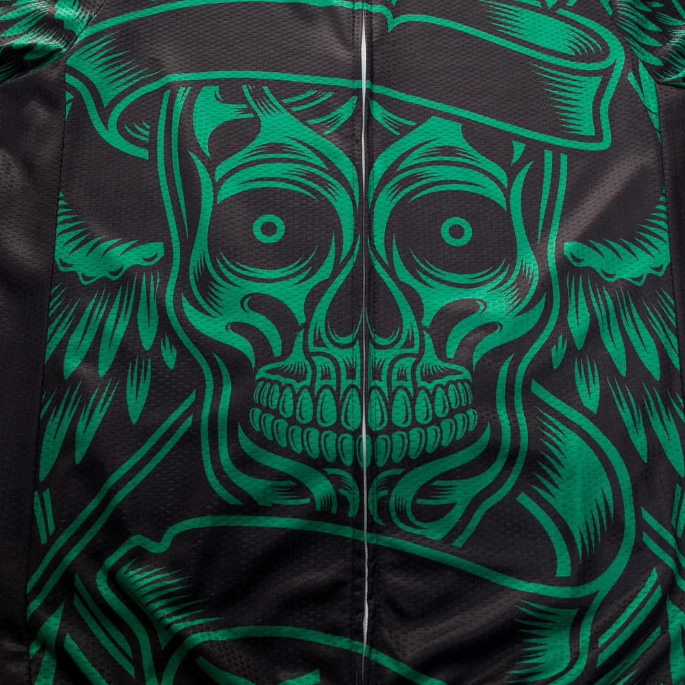 Бренд зеленый человеческий скелет гоночный велосипед одежда для велоспорта Pro Team