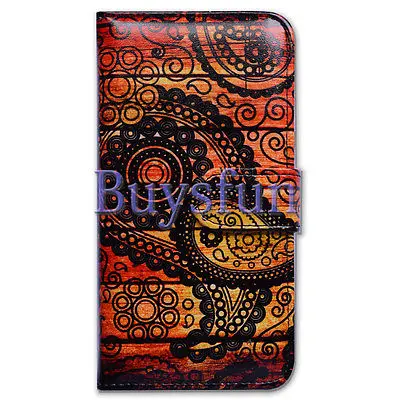 Bcov Черный Пейсли Шаблон Кожаный Бумажник Чехол Обложка Для Samsung Galaxy Note 3 103026789|cover