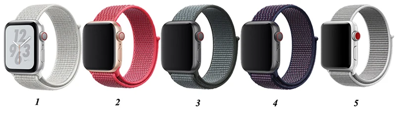 Ремешок для Apple Watch 42 мм 38 мм 5 4 3 correa iwatch 44 мм 40 мм спортивный браслет-петля Apple watch 5 4 аксессуары 5/3/2