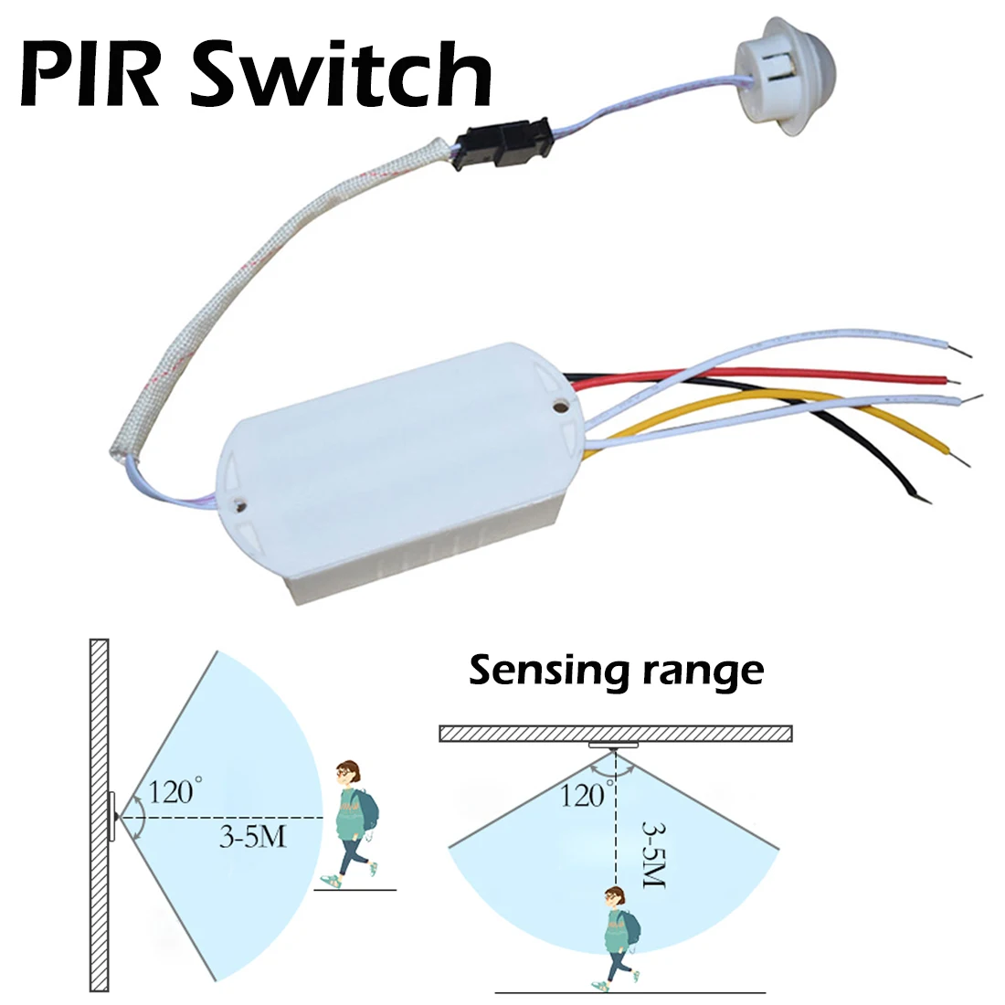 Регулируемый датчик движения PIR переключатель 220 В ИК инфракрасный модуль тела