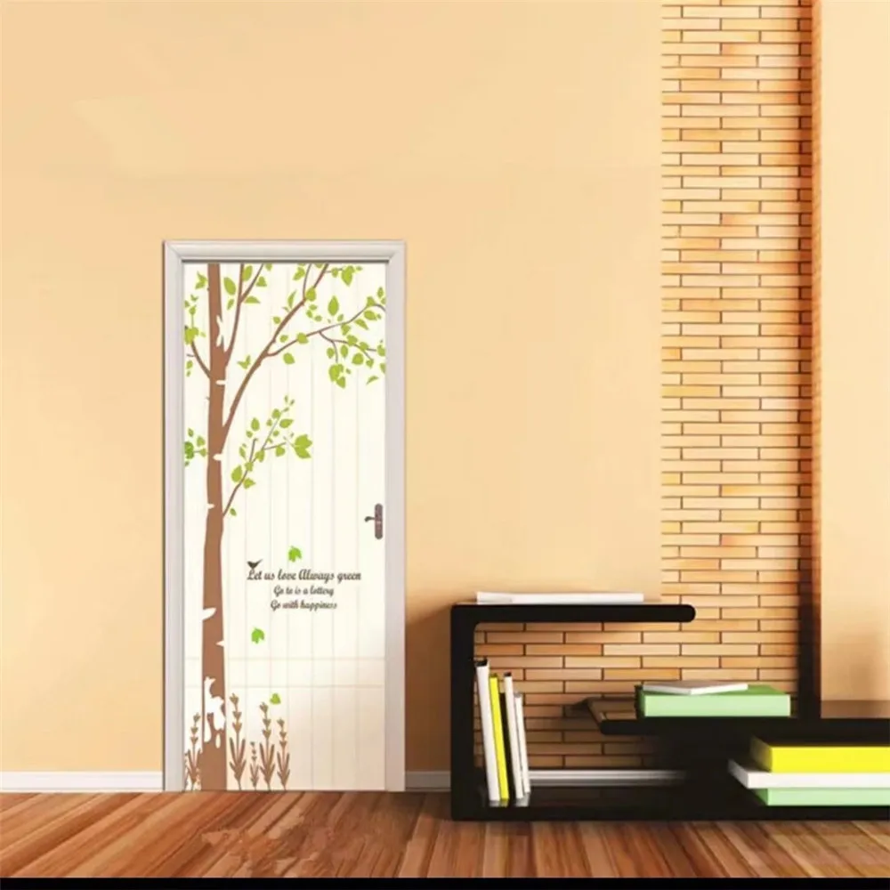 90x200 см/77x200 см полевые пугающие наклейки на дверь для ванной комнаты гостиной ПВХ