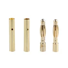 10 паралот 2 мм золотистый медный бесщеточный двигатель Банановый штекер Цилиндрический разъем для аккумулятора ESC