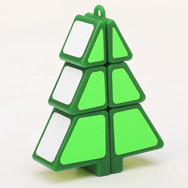 Светло-зеленый Zcube кубик рождественской елки 1x2x3 волшебный кубик скоростная головоломка кубики детские развивающие игрушки - Цвет: Светло-зеленый