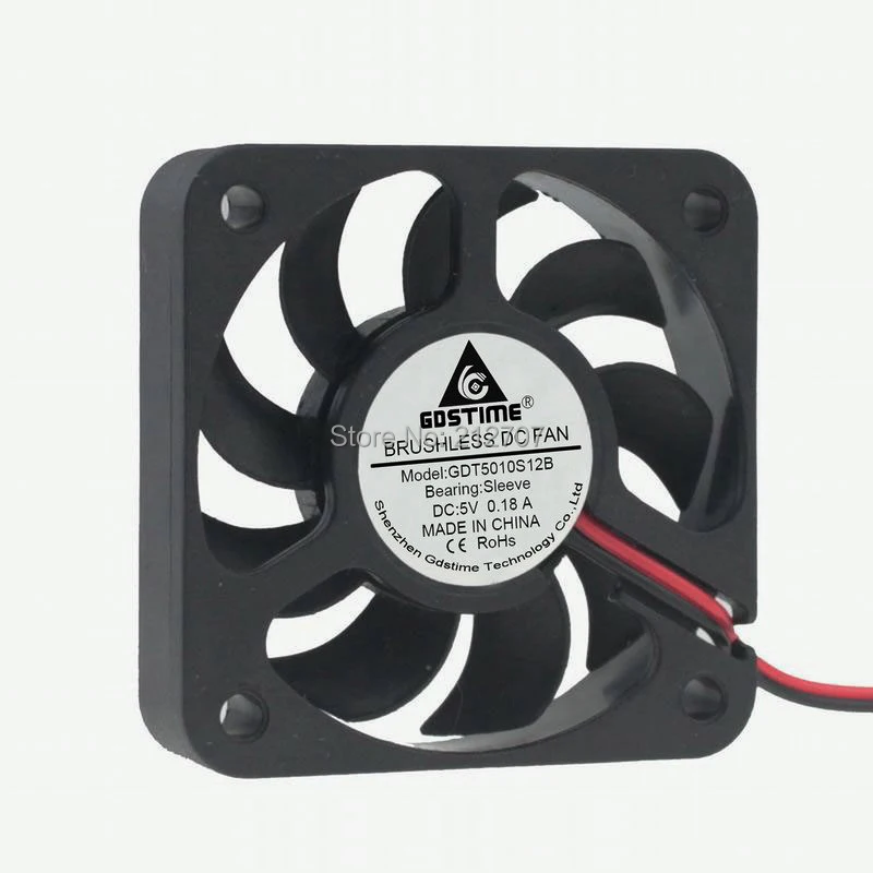 1 шт. Gdstime 2Pin DC 5V 50X50X12mm 50 мм 5 см 5010 9 лопастей осевой вентилятор охлаждения
