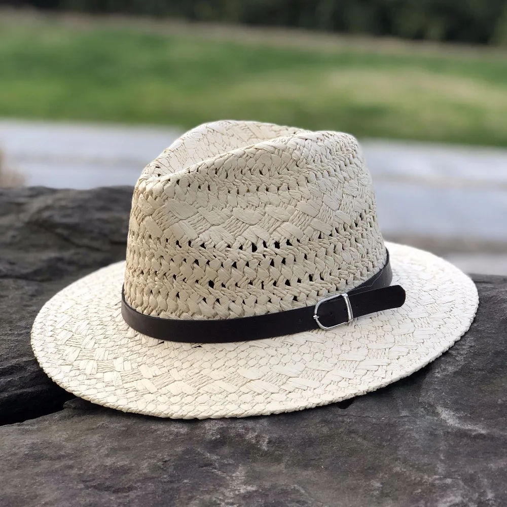 Соломенная шляпа с полым узором соломенная ковбойская Пляжная фетровая от