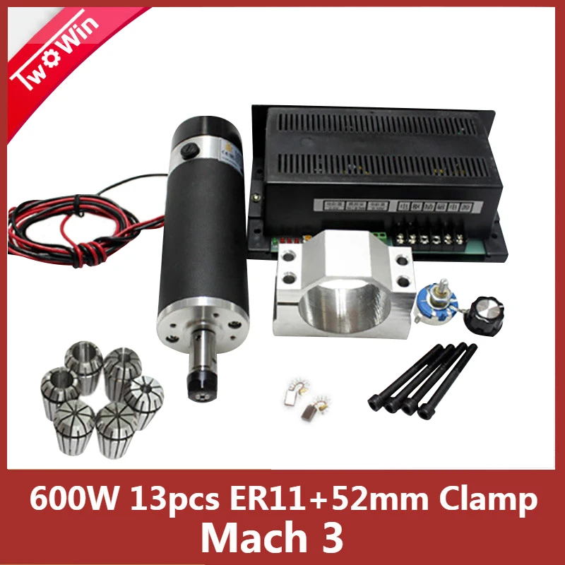 Двигатель шпинделя 600 Вт с воздушным охлаждением двигатель постоянного тока