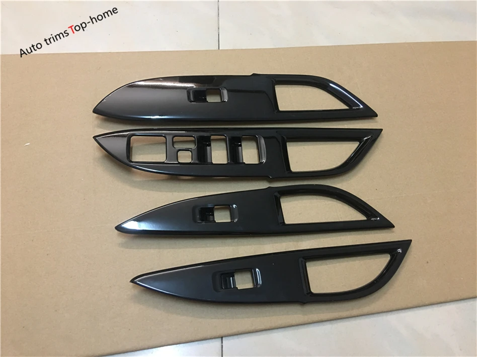 Черная внутренняя отделка Yimaautotrims подходит для Mitsubishi Outlander 2013-2019 дверная ручка