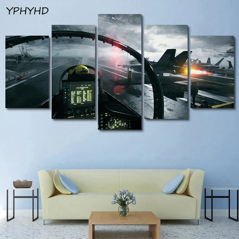 YPHYHD 5 шт. настенная декорация для гостиной Современная Художественная игра Battlefield