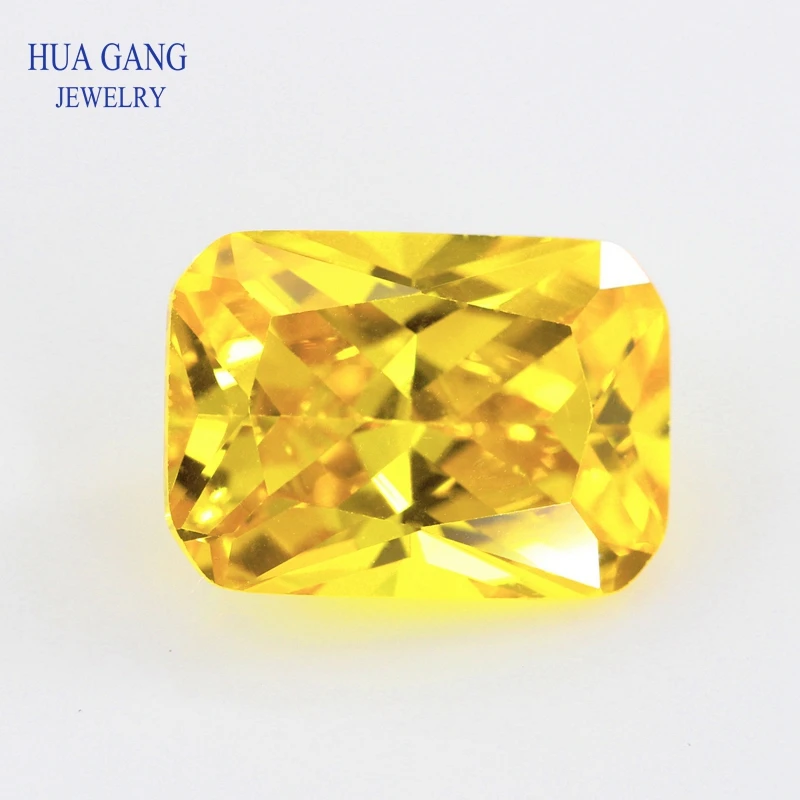 

5A Golden Octangle Shape Cut Yellow CZ Stone Synthetic Gems Cubic Zirconia For Jewelry Size 3x4~18x25mm Free Shipping