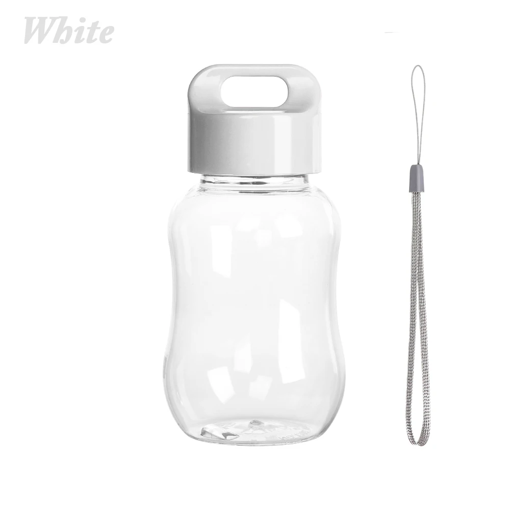 white 1PC180Ml портативная пластиковая герметичная цветная бутылка для воды школьная чашка для воды Мини милая посуда для напитков для детей Детские аксессуары - Цвет: white