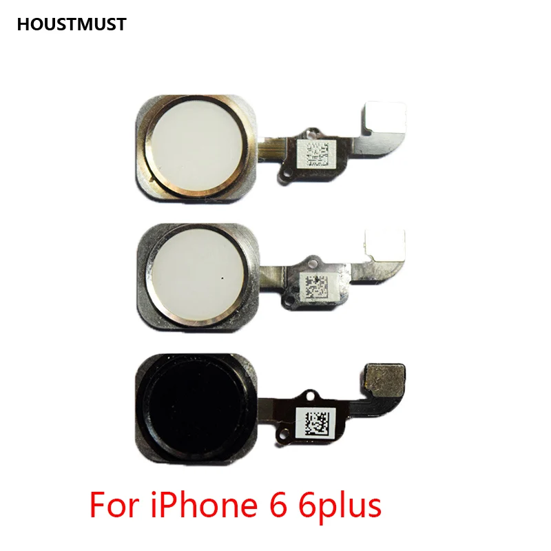 HOUSTMUST 1 шт. Кнопка основного меню с гибким кабелем для iPhone 5 5C 5S 6 6plus 6s Plus, 7, 7 plus, с кнопкой домой гибкий в сборе