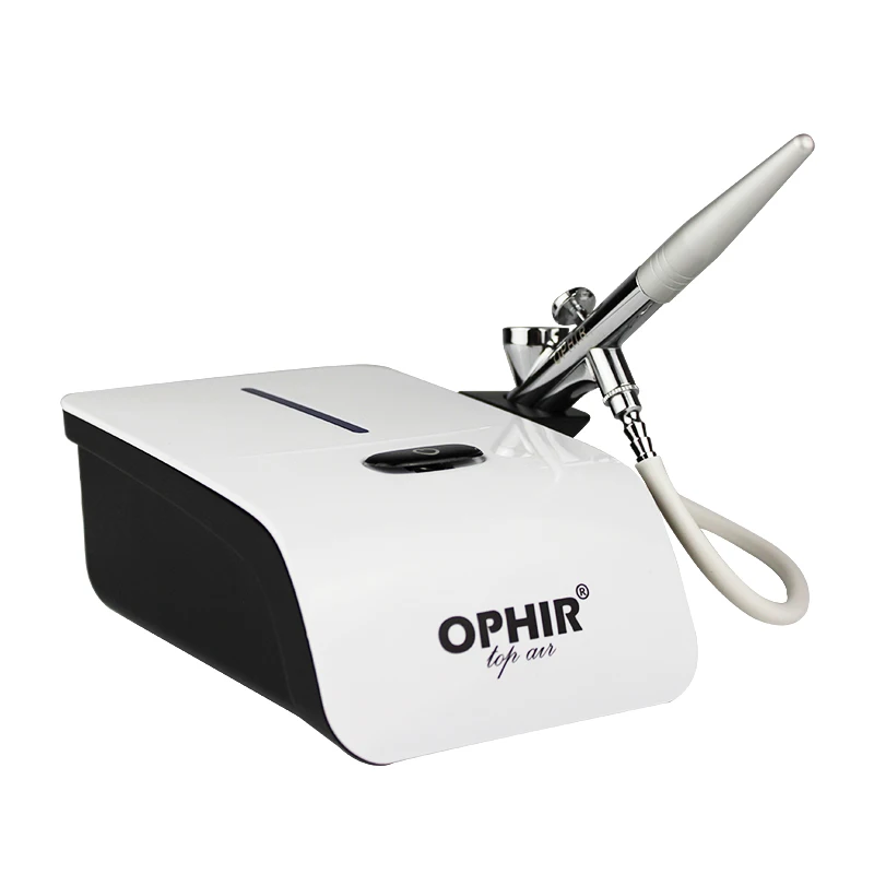 OPHIR Air Brush Systems Makeup Airbrush Equipment Kit for Cosmetic Airbrush Kit for Makeup Mini Air Compressor Set AC117W+AC007