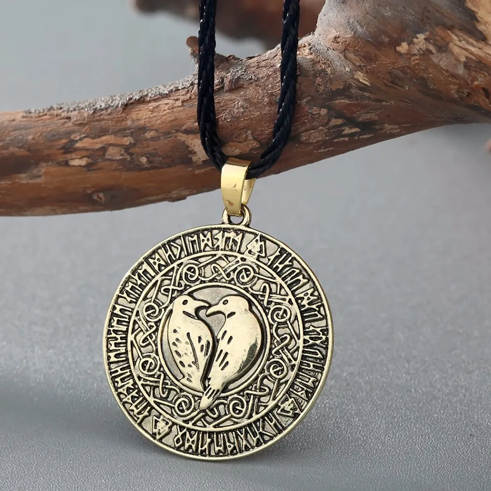 Винтажные руны скандинавских викингов Kinitial амулет ожерелье с кулоном древние