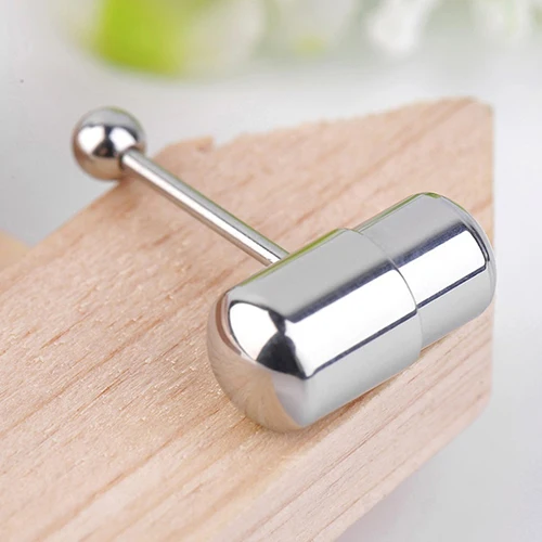 1 шт. крутые вибрационные штанги кольца для пирсинга языка Пирсинг из нержавеющей