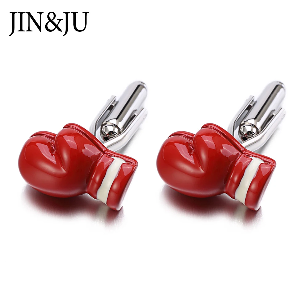 JIN &amp JU мужские ювелирные изделия боксерские перчатки дизайнерские запонки для