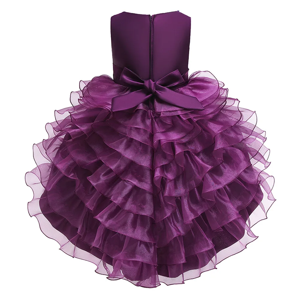 Детское формальное платье для девочек эксклюзивная одежда с шлейфом 3-10 лет |