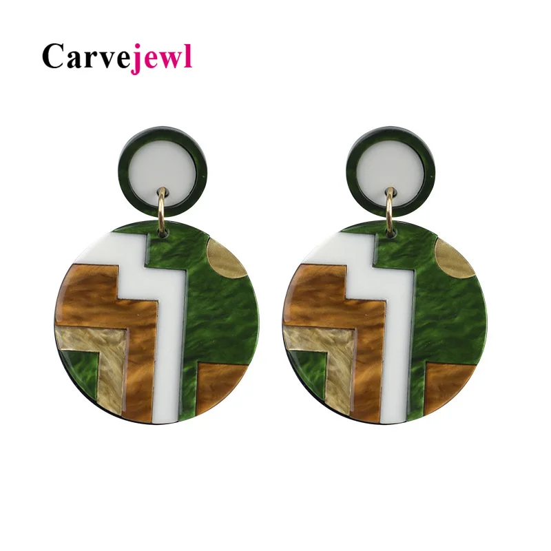 Женские серьги-капельки Carvejewl двойные круглые серьги в готическом стиле из смолы