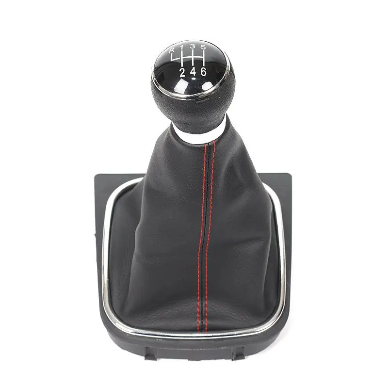 6 Speed red 5/6 Скорость рукоятка для рычага переключения передач наконечник кия гандбол воротник загрузки крышка чехол для Volkswagen VW Golf 6 MK6/Jetta(Фольксваген Джетта) MK5 Характеристическая вязкость полимера - Название цвета: 6 Speed red