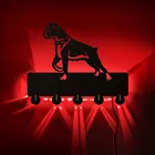 С изображением собак боксеров Стены Двери животных пальто одежда Ключ вешалка крючок Гостиная декоративный настенный светильник винтажный крючок собачников ключница