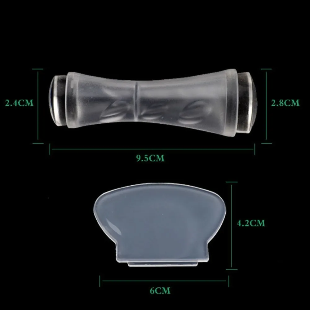 Скребок для стемпинга ногтей с двойной головкой 2 4 см/2 8 см|stamping tool|clear jelly nail