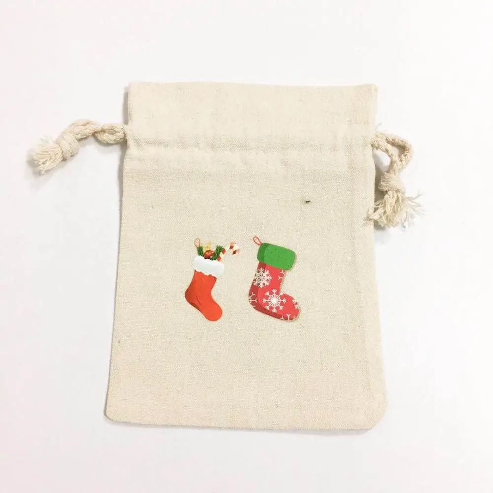 Santa SackC-07 Сумки для Санты, рождественских конфет, холщовые подарочные сумки, сумки для Санта-Клауса, оленя, лося, катания на год, Рождество, подарки для детей, вечерние украшения для мероприятий - Цвет: Santa SackC-07