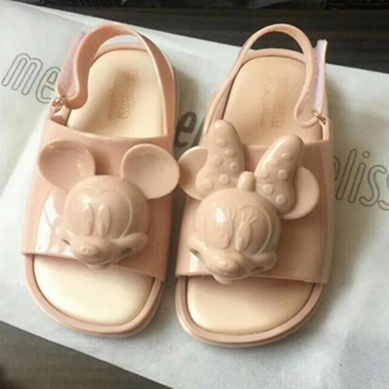 Сандалии Mini Melissa прозрачные сандалии с Микки Маусом для мальчиков и девочек