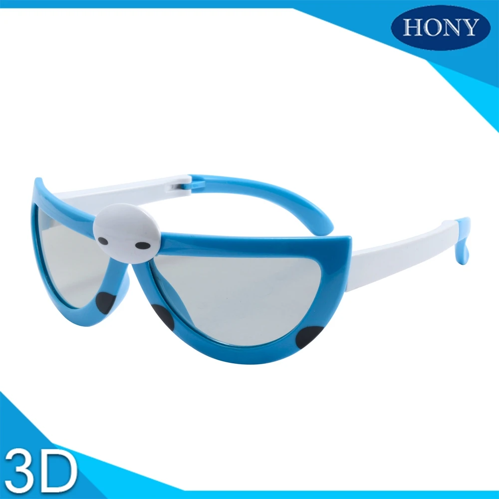 4 шт. в упаковке, детские складные 3D очки для LG 3D телевизоров, Детские пассивные круглые поляризованные настоящие 3D очки D