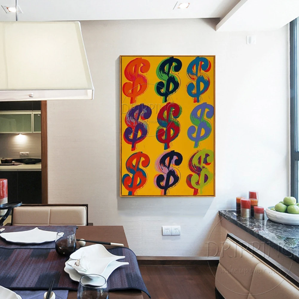 Artist Pure Hand-painted High Quality US Dollar Oil Painting on Canvas Special Wall Art Money American | Дом и сад