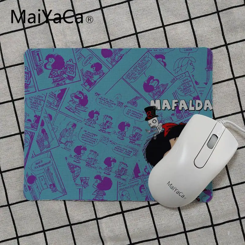 MaiYaCa Naughty Mafalda small Mouse pad PC Computer mat Smooth Writing Pad Desktops Mate gaming mouse pad anime mouse pad