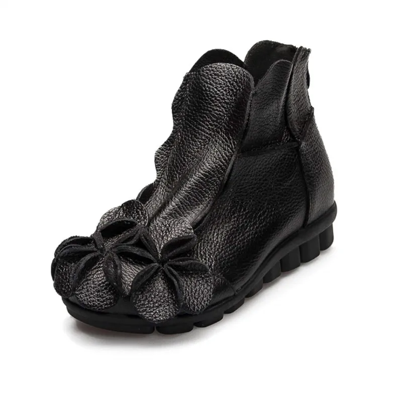 Лоферы женские ручной работы с бантом из натуральной коровьей кожи на плоской