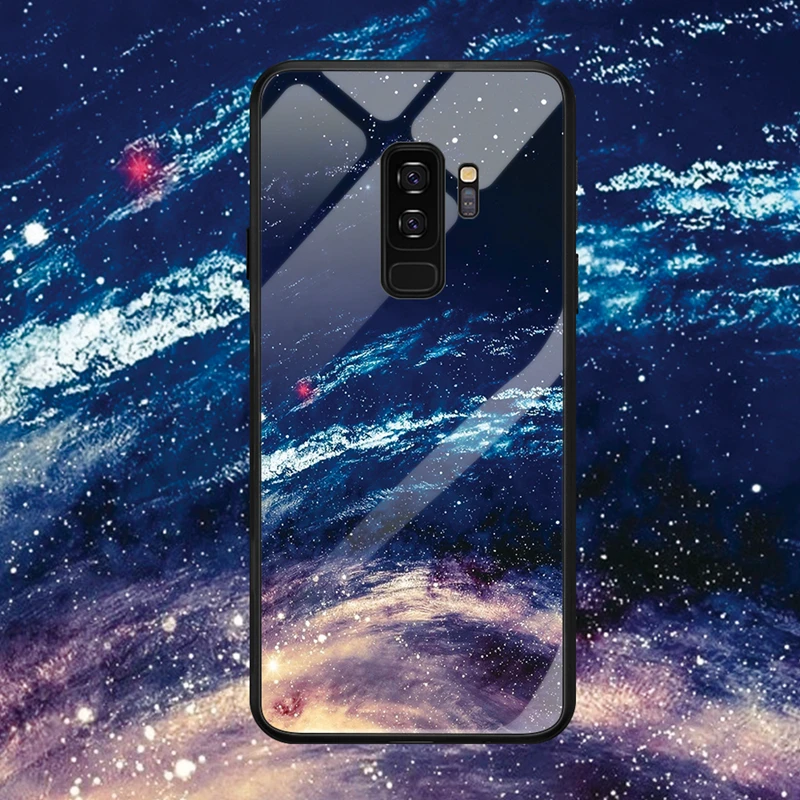 Чехлы из закаленного стекла для телефонов Samsung Galaxy S8 S9 Plus роскошный защитный