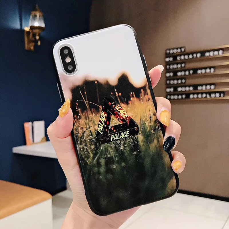Luxury Britain Brand Off Palace White Sports Street Skateboard Phone Case For Iphone 8 7 6 6S Plus X XS MAX XR Soft Back Cover |