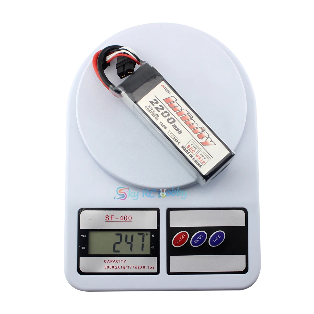 Аккумулятор Infinity LiPo 4S 2200mah 85C с t-разъемом XT60H Stecker Graphene Tech для радиоуправляемого квадрокоптера дрона