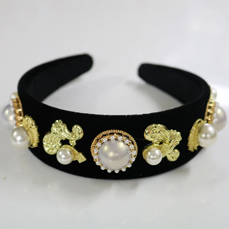 Модные бархатные аксессуары для волос ювелирные изделия из кристаллов большая