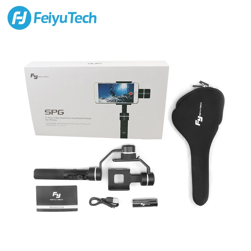 Оригинальный FeiyuTech Feiyu SPG Gimbal 3 оси брызг ручной карданный стабилизатор для iPhone X 8 7