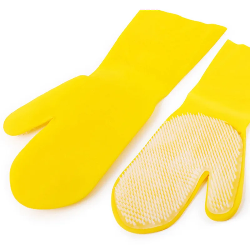 Бесплатная доставка Длинные рукава резиновые животное купания Перчатки с